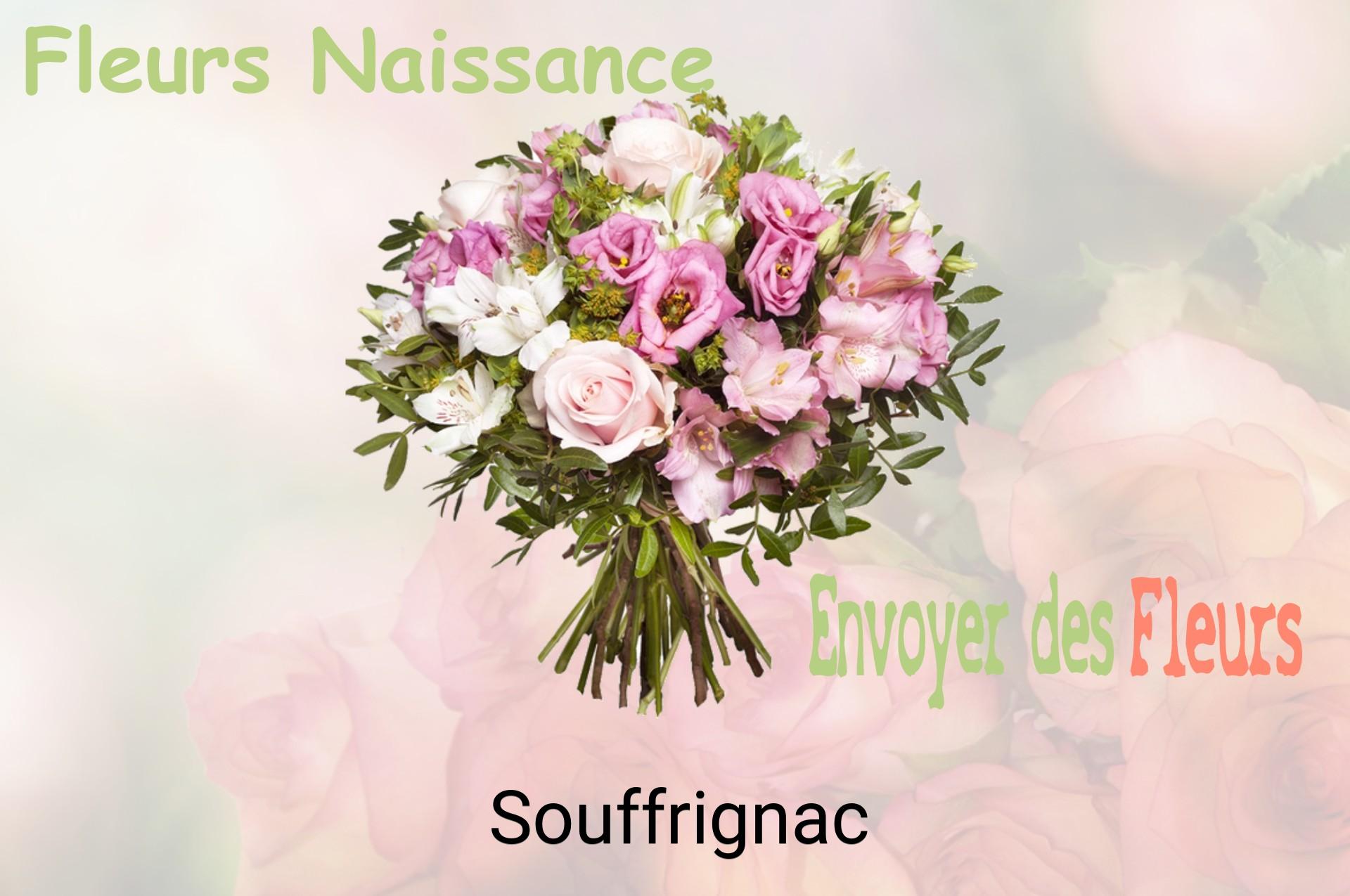 Bouquet de fleurs de naissance livré à Souffrignac